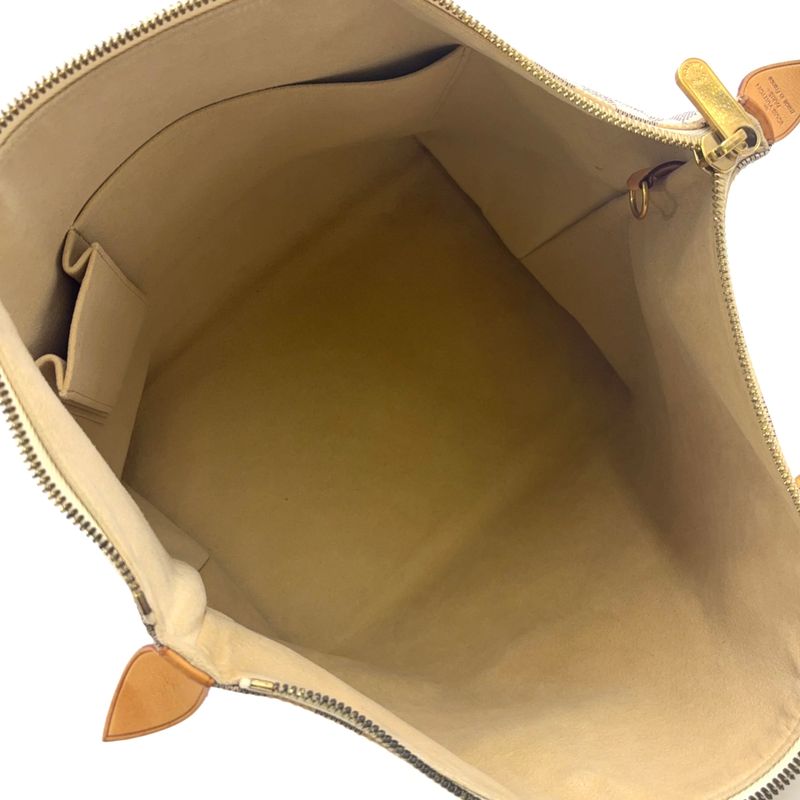 Louis Vuitton Saleya MM Damier Azure Damier Azure Leather × PVC White Tote Bag