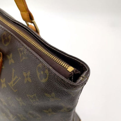 Louis Vuitton Cabas Mezzo Monogram Leather × PVC Brown Tote Bag Gold M51151
