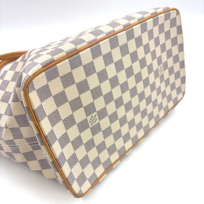 Louis Vuitton Saleya MM Damier Azure Damier Azure Leather × PVC White Tote Bag