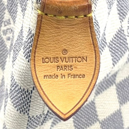 Louis Vuitton Saleya MM Damier Azure Damier Azure Leather × PVC White Tote Bag