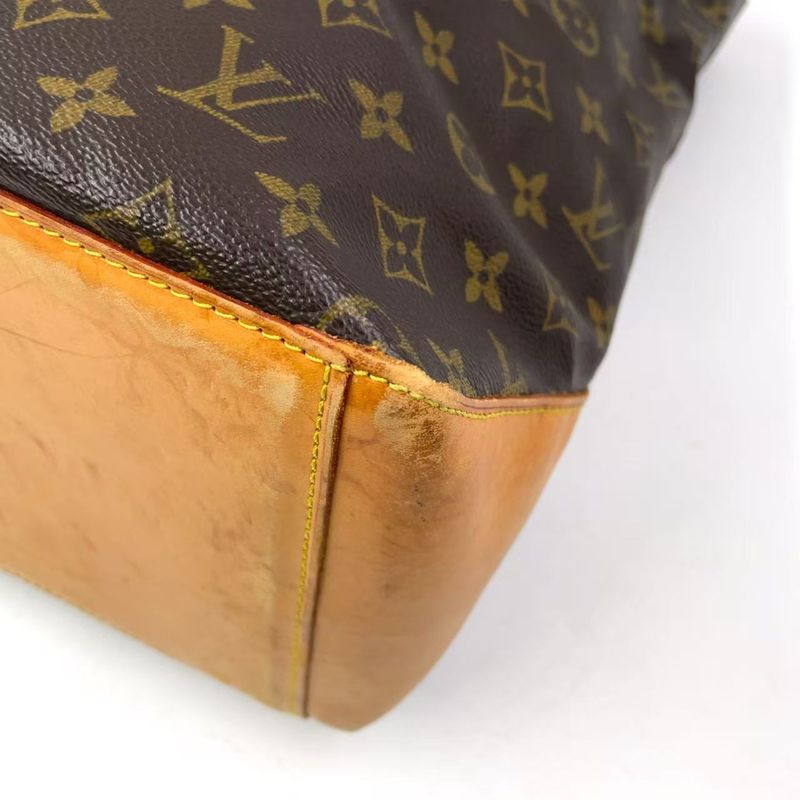 Louis Vuitton Cabas Mezzo Monogram Leather × PVC Brown Tote Bag Gold M51151
