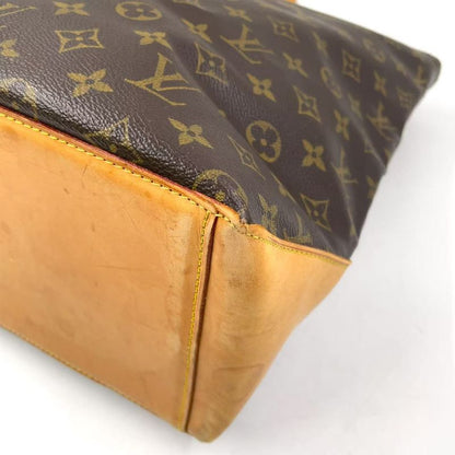 Louis Vuitton Cabas Mezzo Monogram Leather × PVC Brown Tote Bag Gold M51151