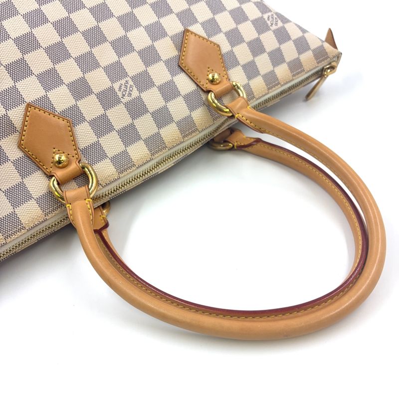 Louis Vuitton Saleya MM Damier Azure Damier Azure Leather × PVC White Tote Bag