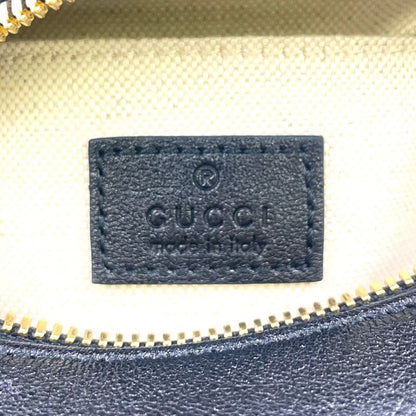 Gucci Blondi Leather Black Shoulder Bag Gold 742360