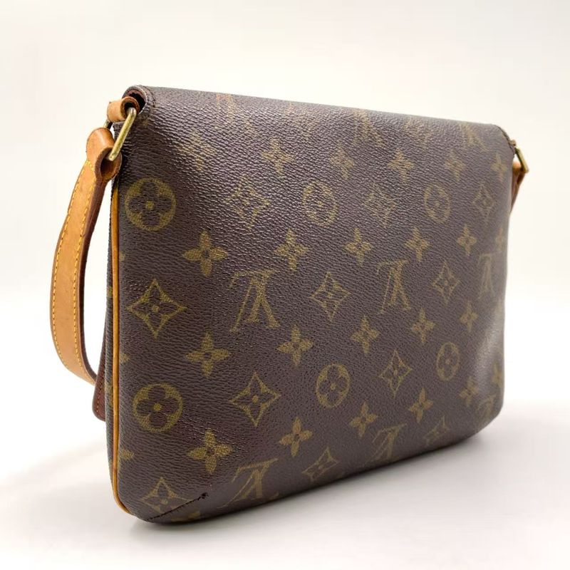 Louis Vuitton Musette Tango Short Strap Monogram Leather × PVC Brown Shoulder
