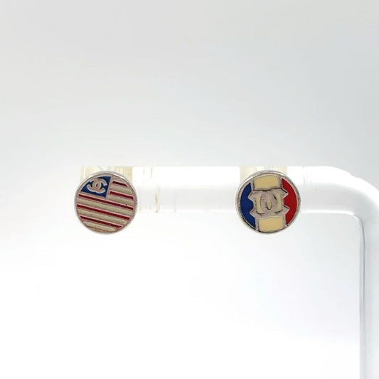 Chanel Coco Mark Sv925 Earrings Silver