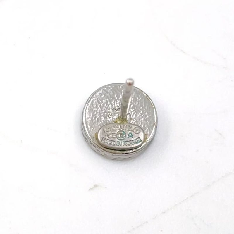 Chanel Coco Mark Sv925 Earrings Silver