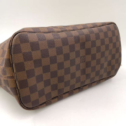 Louis Vuitton Neverfull MM Damier Ebene Damier Ebene Leather × PVC Brown × Red
