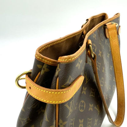 Louis Vuitton Batignolles Orizontal Monogram Leather × PVC Brown Shoulder Bag