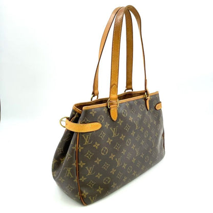 Louis Vuitton Batignolles Orizontal Monogram Leather × PVC Brown Shoulder Bag
