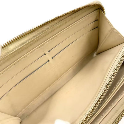 Louis Vuitton Zippy Round Zipper Enamel Leather Yellow Wallet Gold M90142