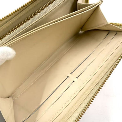 Louis Vuitton Zippy Round Zipper Enamel Leather Yellow Wallet Gold M90142