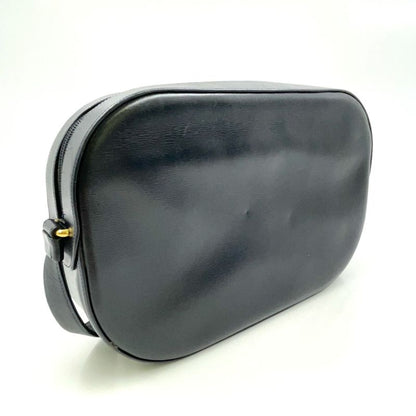 Cartier Sapphire Line Leather Black Shoulder Bag Gold