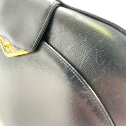 Cartier Sapphire Line Leather Black Shoulder Bag Gold