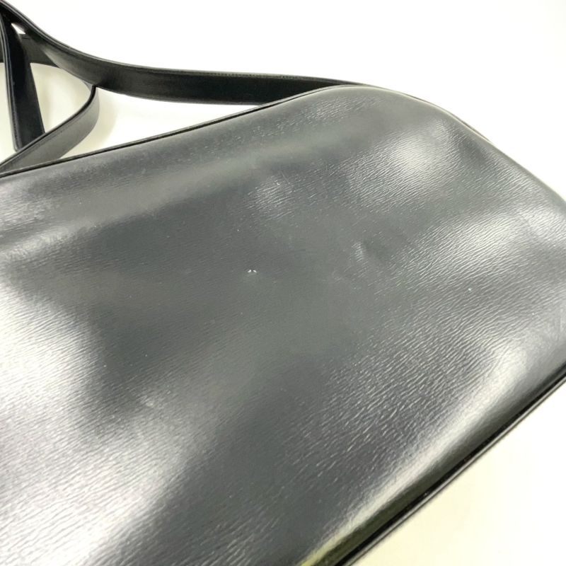 Cartier Sapphire Line Leather Black Shoulder Bag Gold