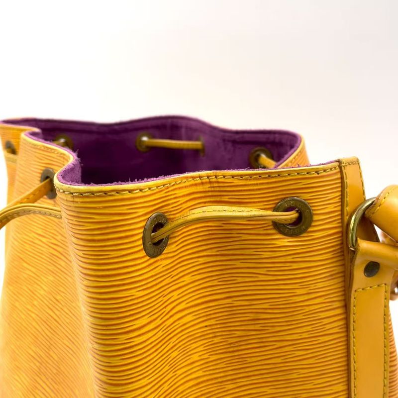 Louis Vuitton Petite Noe Epi Tassili Yellow Leather Yellow Shoulder Bag Gold