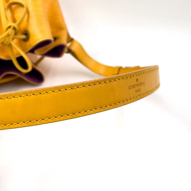 Louis Vuitton Petite Noe Epi Tassili Yellow Leather Yellow Shoulder Bag Gold