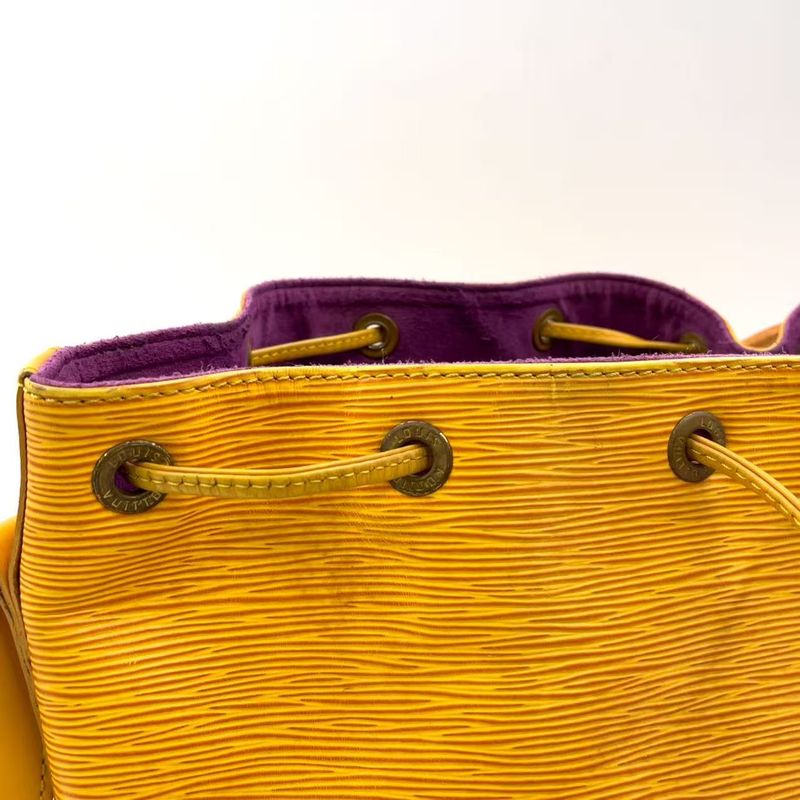 Louis Vuitton Petite Noe Epi Tassili Yellow Leather Yellow Shoulder Bag Gold