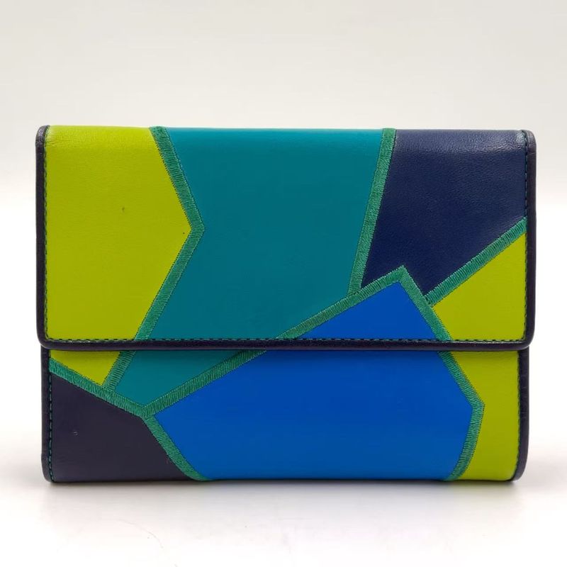 YVES Saint Laurent Bifold Leather Multicolor Wallet
