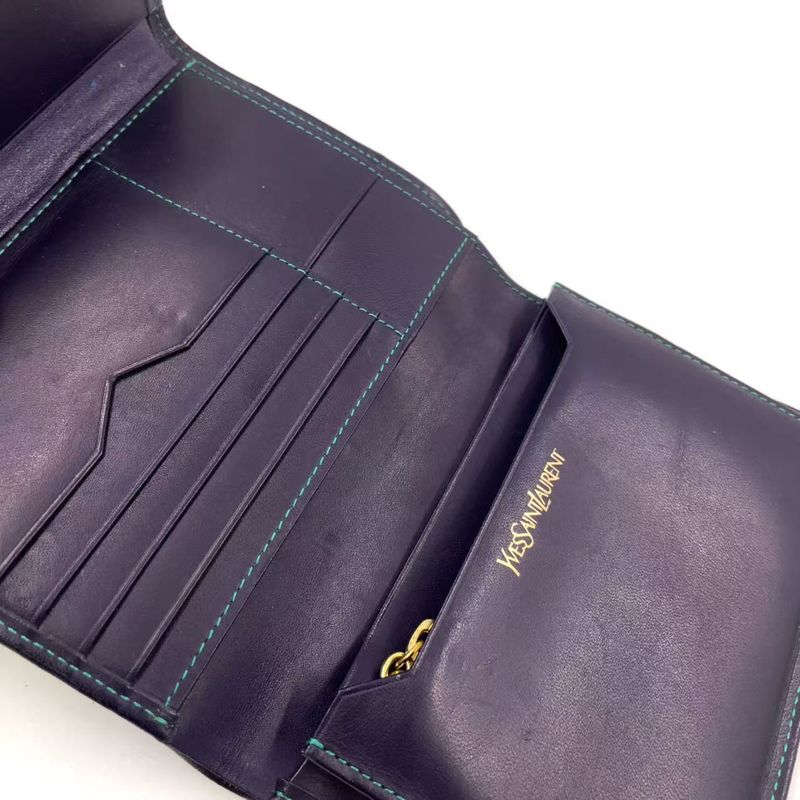YVES Saint Laurent Bifold Leather Multicolor Wallet