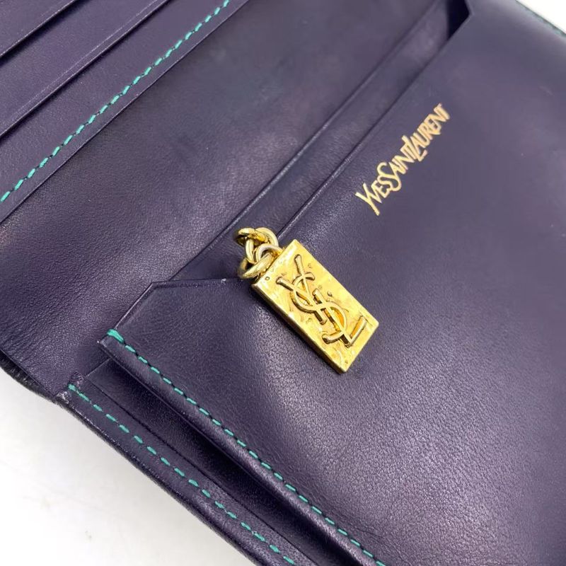 YVES Saint Laurent Bifold Leather Multicolor Wallet