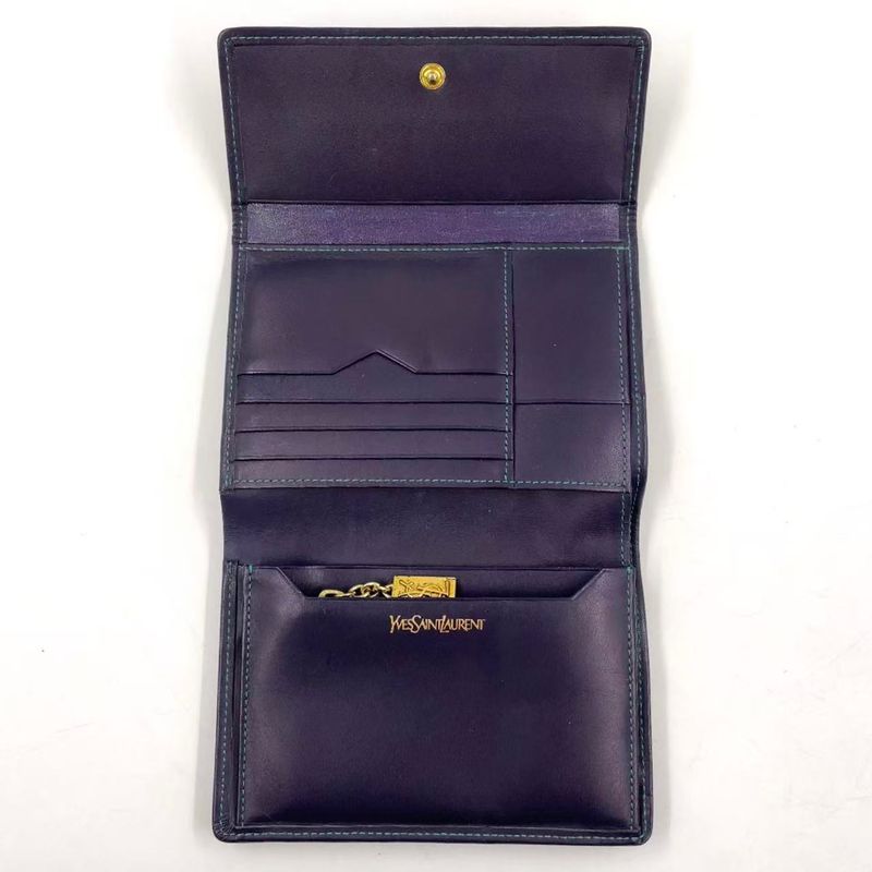 YVES Saint Laurent Bifold Leather Multicolor Wallet