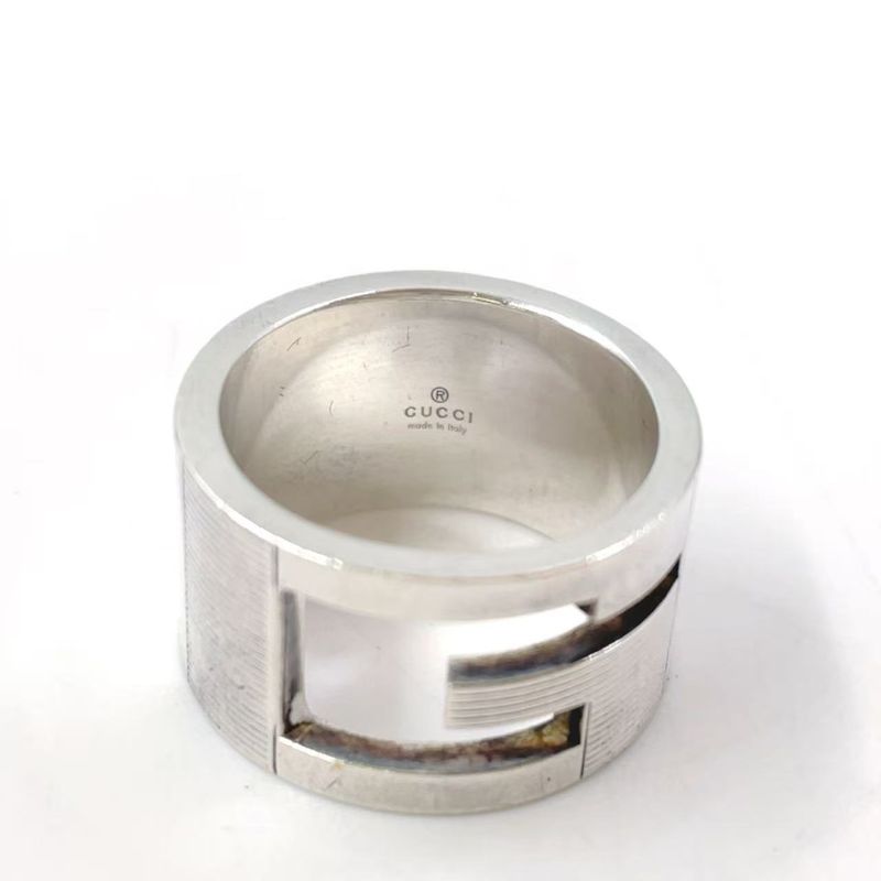 Gucci Branded G Wide Sv925 Silver Ring