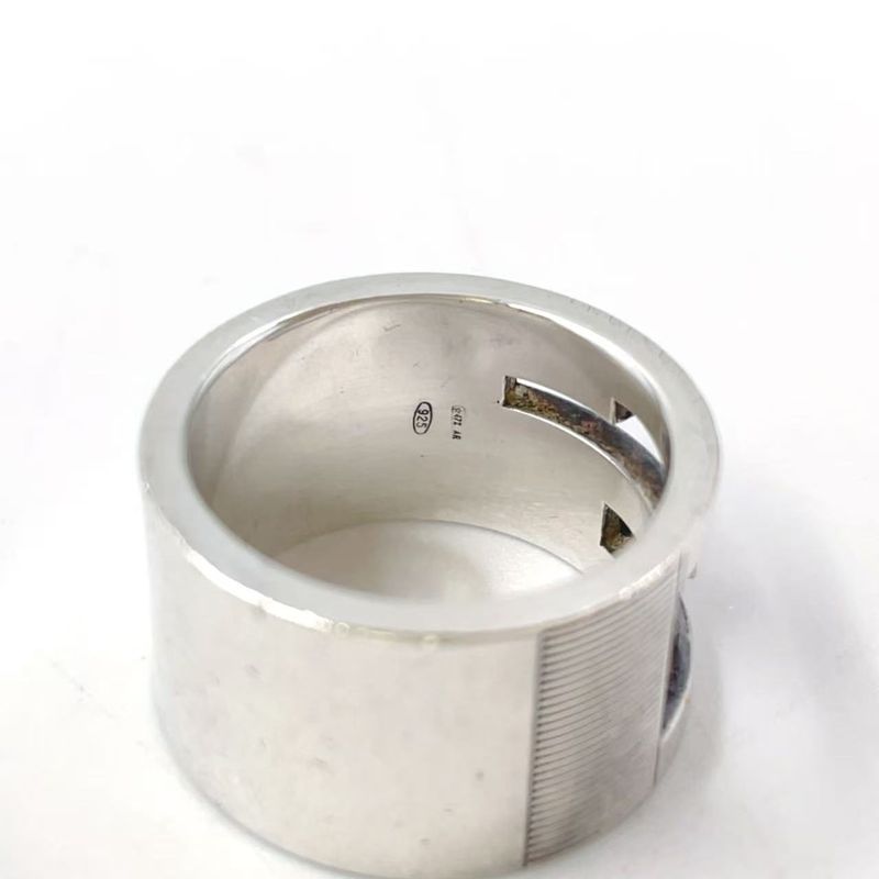 Gucci Branded G Wide Sv925 Silver Ring