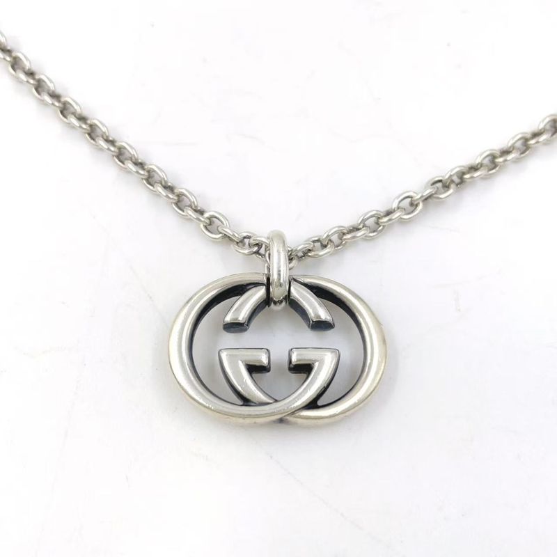 Gucci Interlocking G Sv925 Necklace Silver