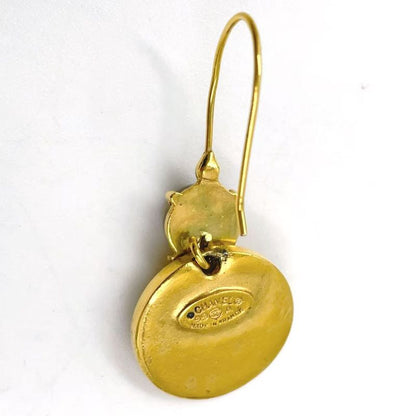 Chanel Round Wing GP Gold Earrings