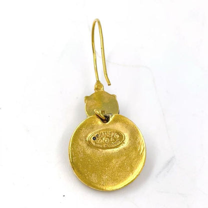 Chanel Round Wing GP Gold Earrings
