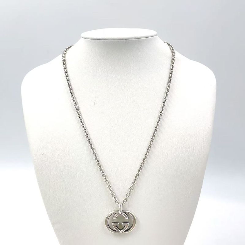 Gucci Interlocking G Sv925 Necklace Silver