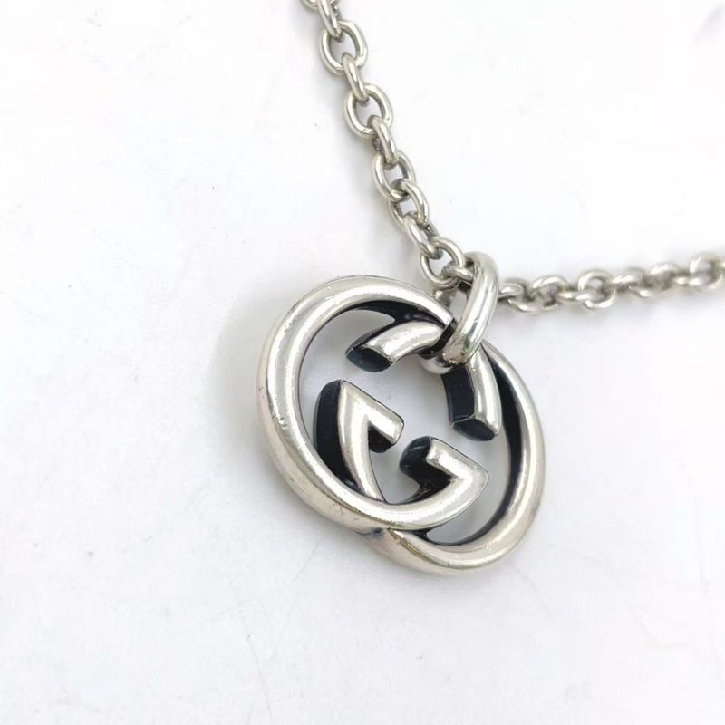Gucci Interlocking G Sv925 Necklace Silver
