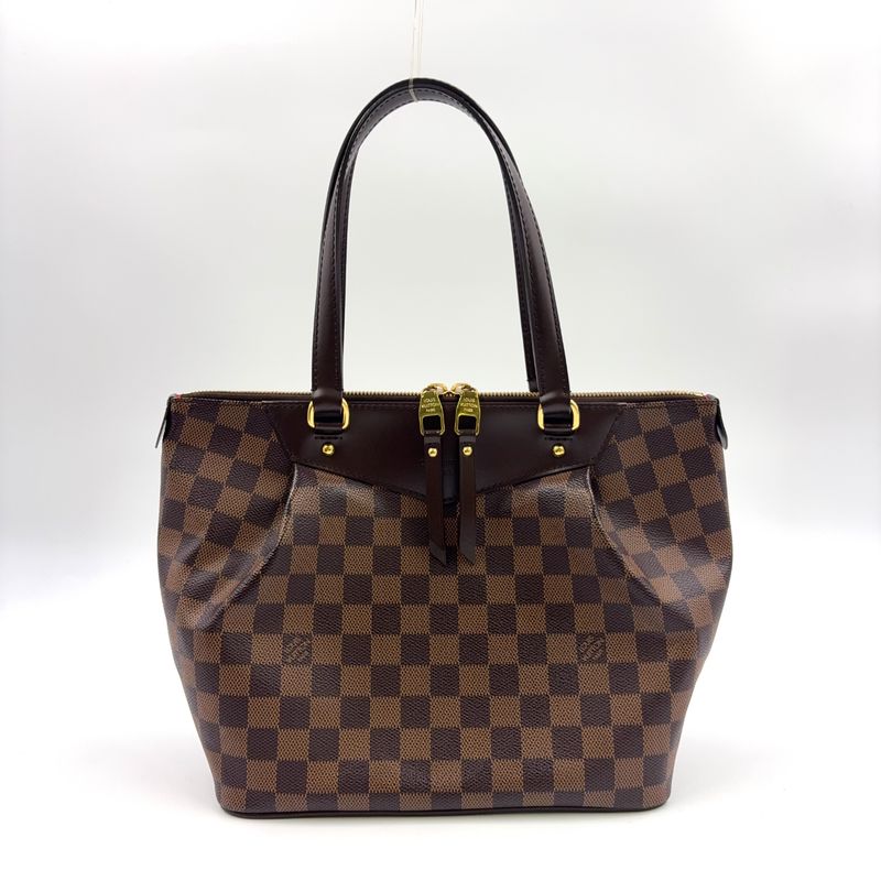 Louis Vuitton Westminster PM Damier Ebene Damier Ebene Leather × PVC Brown Tote