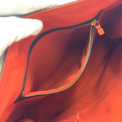 Louis Vuitton Uzès Damier Ebene Damier Ebene Leather × PVC Brown Tote Bag Gold