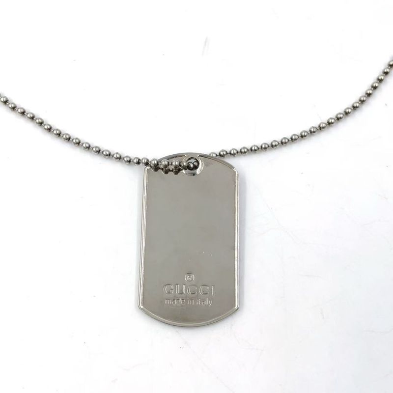 Gucci Dog Tag Sv925 Silver Necklace