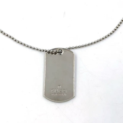Gucci Dog Tag Sv925 Silver Necklace