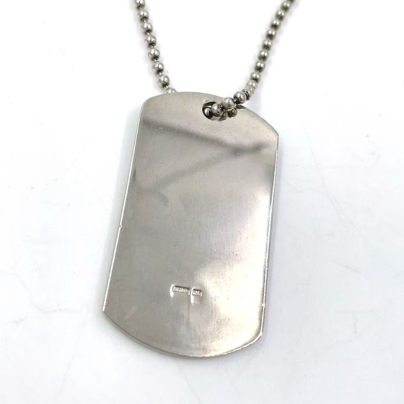 Gucci Dog Tag Sv925 Silver Necklace