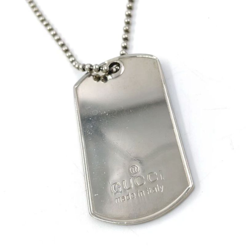Gucci Dog Tag Sv925 Silver Necklace