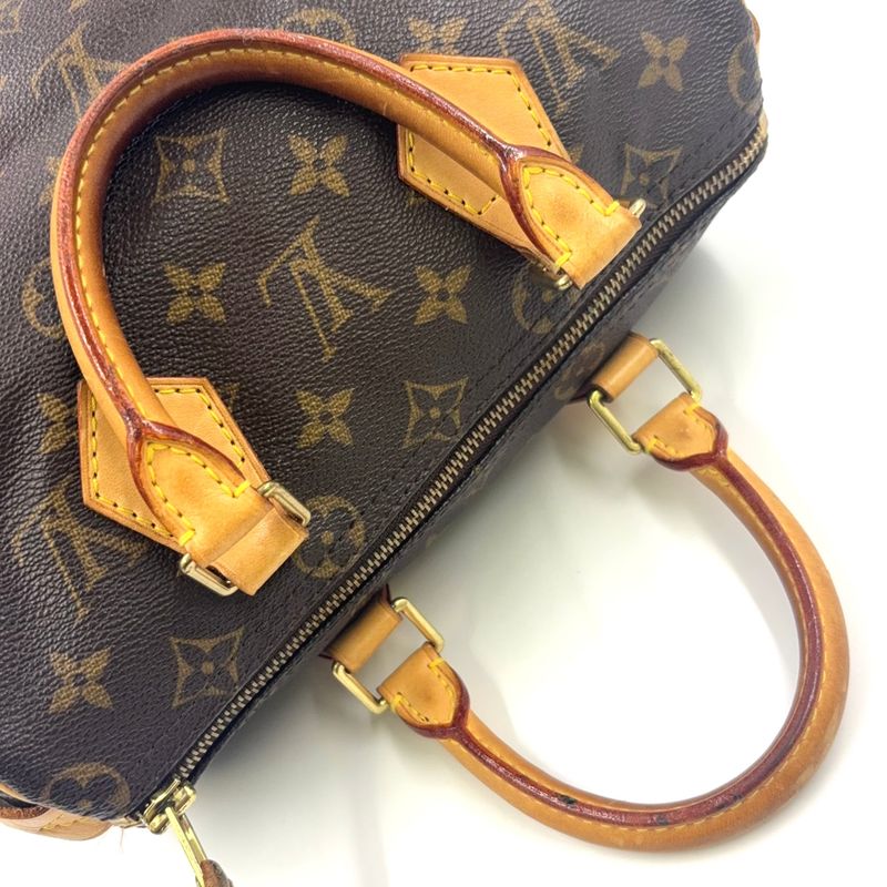 Louis Vuitton Speedy 25 Monogram Leather X PVC Brown Handbag Gold M41528