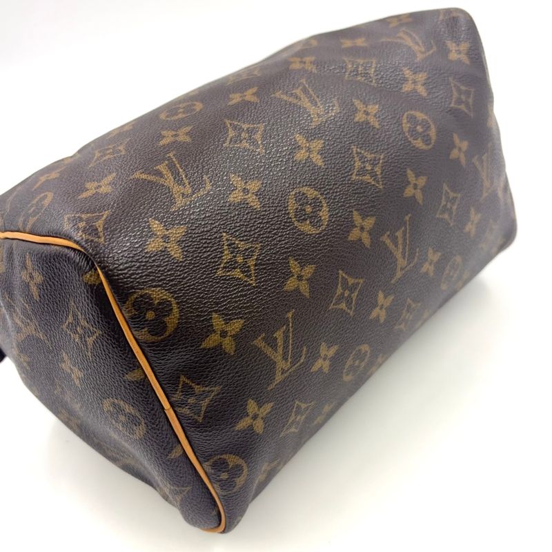 Louis Vuitton Speedy 25 Monogram Leather X PVC Brown Handbag Gold M41528