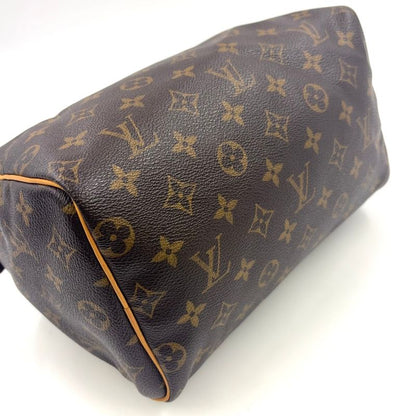 Louis Vuitton Speedy 25 Monogram Leather X PVC Brown Handbag Gold M41528