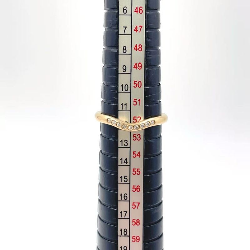 Tiffany & Co Elsa Peretti Curved Band Diamond And Au750 Yellow Gold Ring