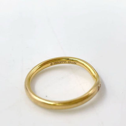 Tiffany & Co Elsa Peretti Curved Band Diamond And Au750 Yellow Gold Ring
