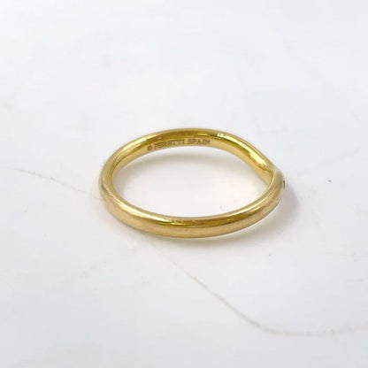 Tiffany & Co Elsa Peretti Curved Band Diamond And Au750 Yellow Gold Ring