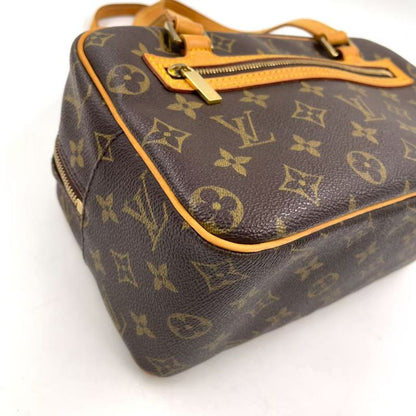 Louis Vuitton Cité MM Monogram Leather × PVC Brown Shoulder Bag Gold M51182