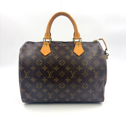 Louis Vuitton Speedy 30 Monogram Leather X PVC Brown Handbag Gold M41526