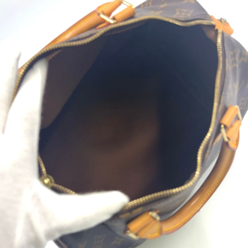 Louis Vuitton Speedy 30 Monogram Leather X PVC Brown Handbag Gold M41526