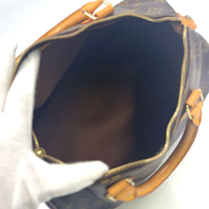 Louis Vuitton Speedy 30 Monogram Leather X PVC Brown Handbag Gold M41526