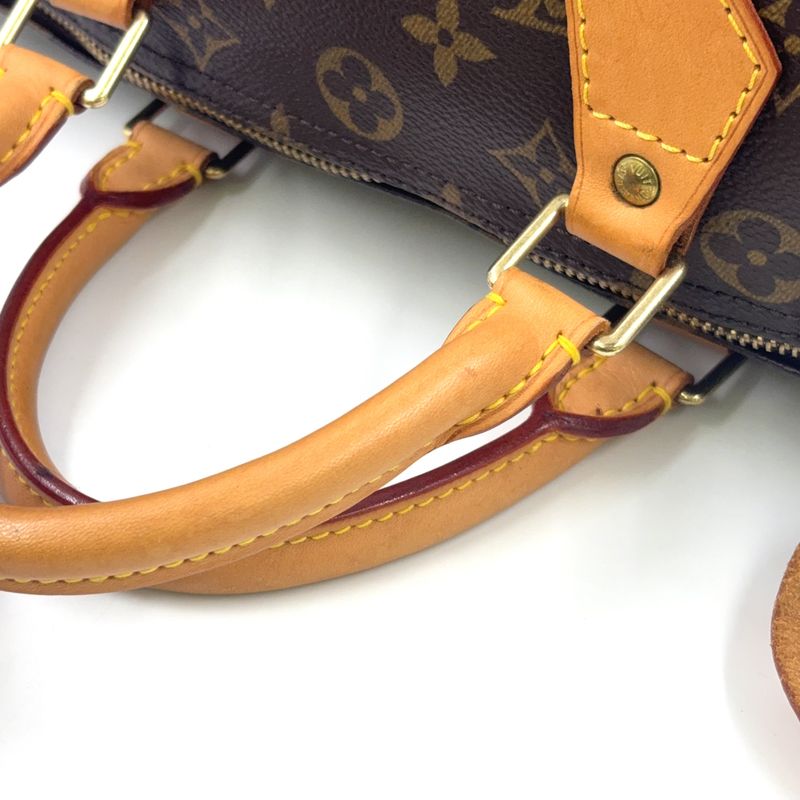 Louis Vuitton Speedy 30 Monogram Leather X PVC Brown Handbag Gold M41526